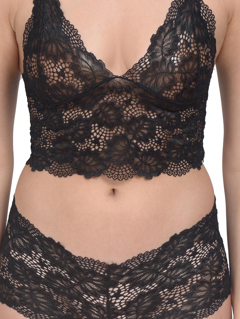 black net bras and panty set - 18138512 - Zoom Image - 4