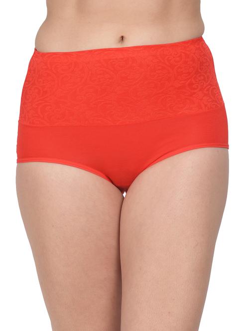 red nylon shaper brief shapewear - 18138538 - Very Small Image - 1