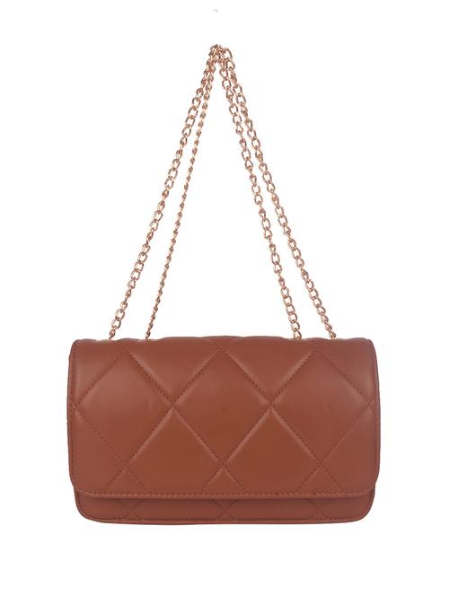 tan leatherette (pu) handbag - 18140717 - Very Small Image - 1