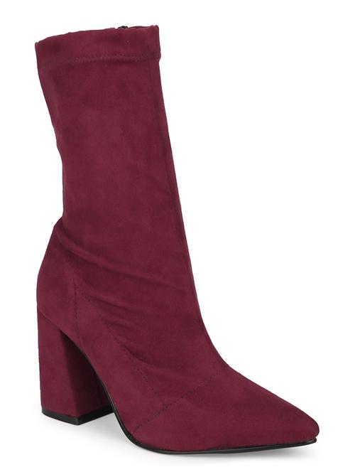 maroon suede calf  boots - 18141042 - Very Small Image - 1