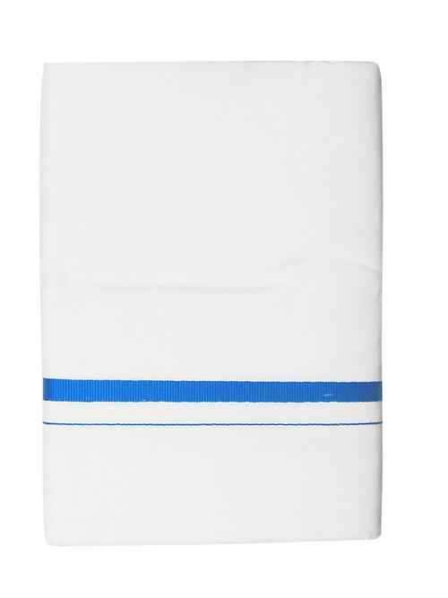 traditional men's 4 mtr white dhoti  - 18142376 - Very Small Image - 1