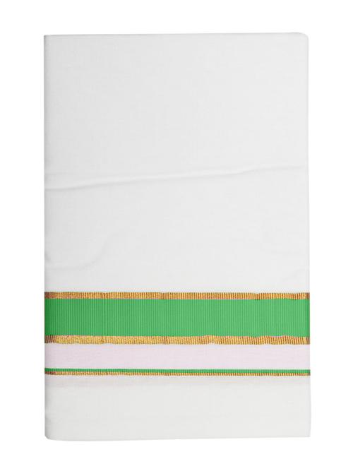 traditional men's 2 mtr white dhoti  - 18142432 - Very Small Image - 1