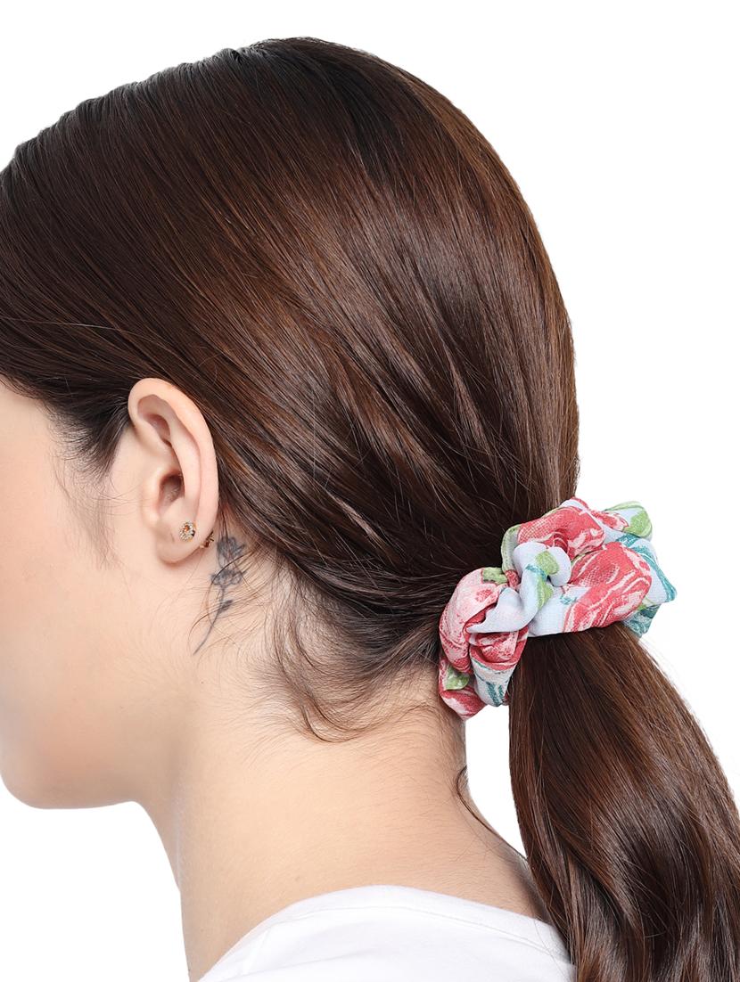 set of 5 multi coloured printed scrunchies - 18143604 - Zoom Image - 3