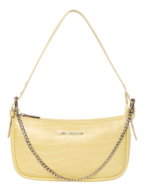yellow leatherette (pu) handbag - 18145364 - Very Small Image - 1