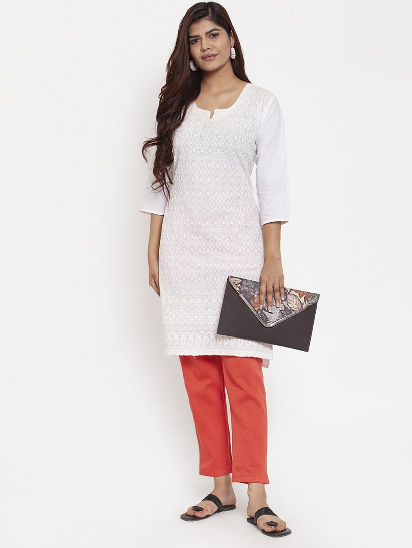women solid ankle length pants - 18146274 - Zoom Image - 3
