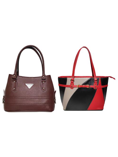 multi colored leatherette (pu) combo handbag - 18146359 - Very Small Image - 1