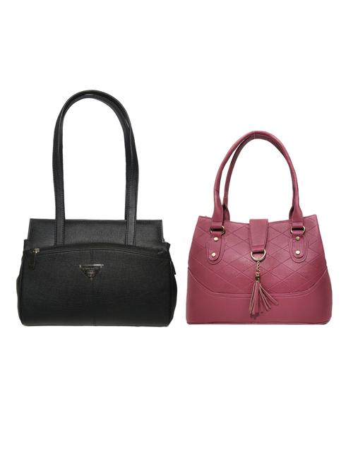 multi colored leatherette (pu) combo handbag - 18146435 - Very Small Image - 1