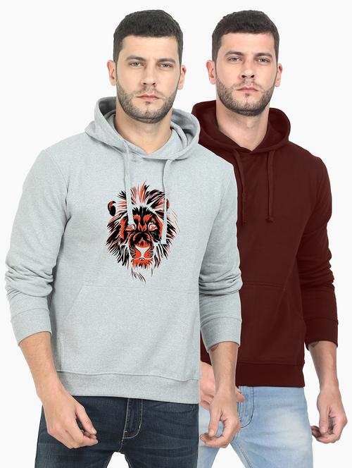 set of 2 chest print sweatshirt - 18149146 - Very Small Image - 1