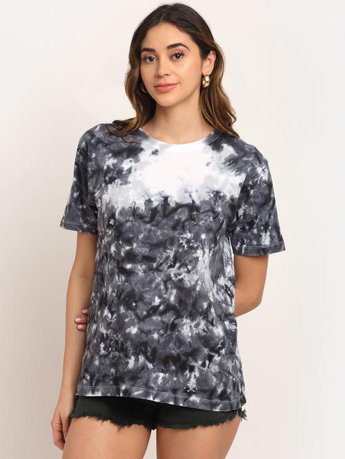 round neck tie & dye  tee - 18149291 - Very Small Image - 1