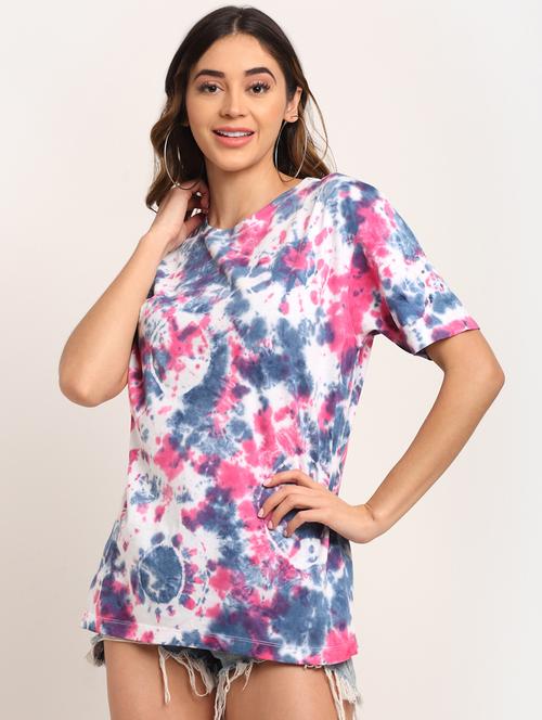 round neck tie & dye tee - 18149317 - Very Small Image - 1