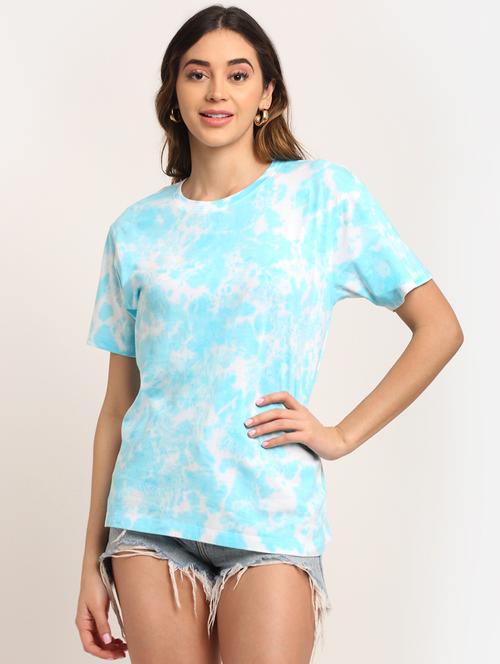 round neck tie & dye tee - 18149325 - Very Small Image - 1