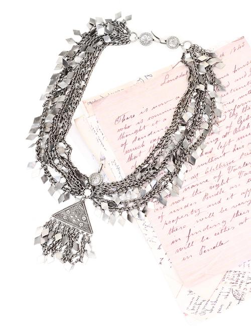 silver handcrafted necklace - 18151510 - Very Small Image - 1