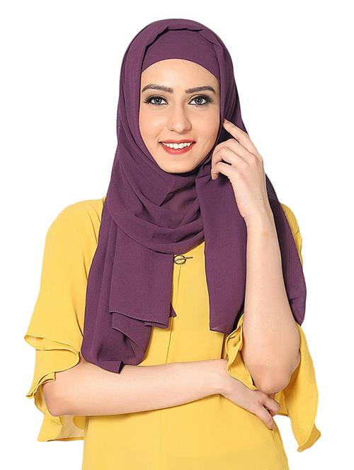 purple chiffon stole - 18151799 - Very Small Image - 1