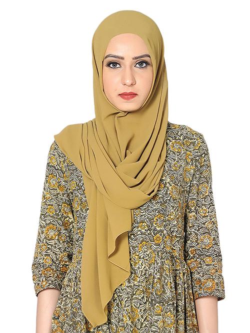 brown chiffon stole - 18151803 - Very Small Image - 1