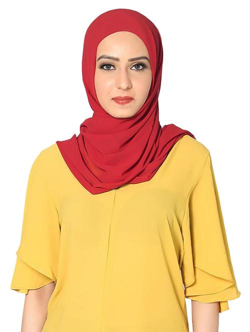 red chiffon stole - 18151808 - Very Small Image - 1