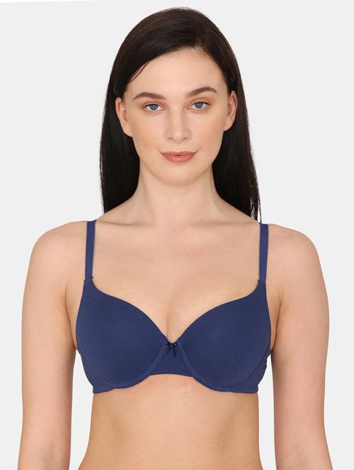 blue cotton tshirt bra - 18153049 - Very Small Image - 1