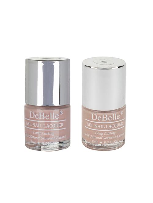 debelle gel nail polish combo set of 2 - peony blossom (nude), aries (light beige glitter) - 16ml - 18153157 - Very Small Image - 1