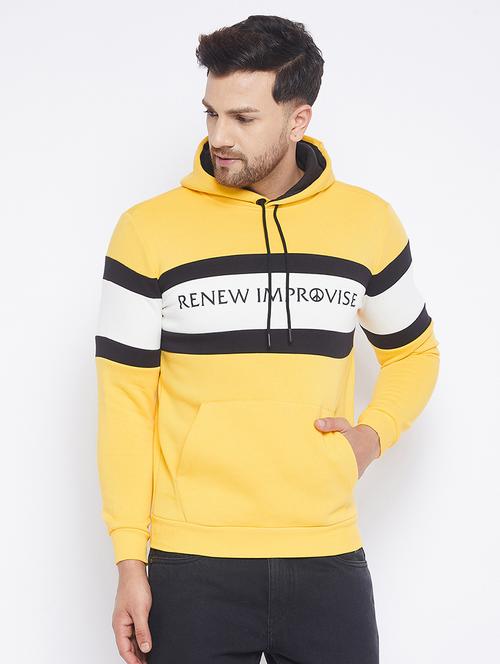 yellow chest-printed sweatshirt - 18153275 - Very Small Image - 1
