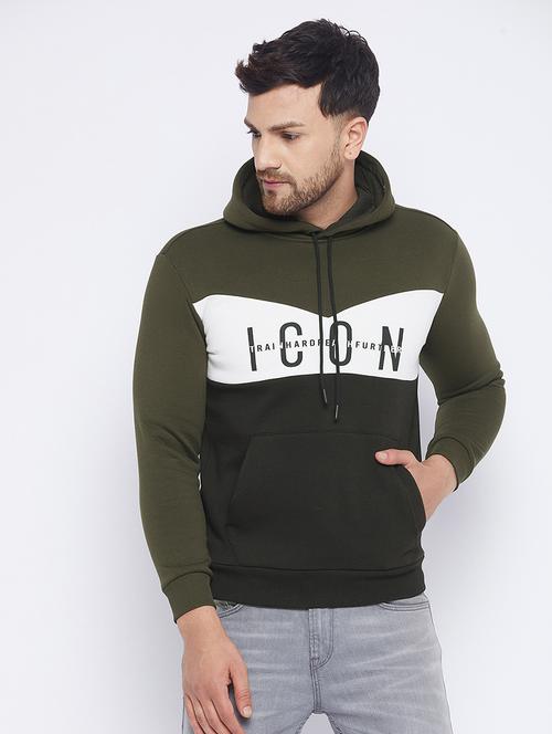 olive green chest-printed sweatshirt - 18153277 - Very Small Image - 1