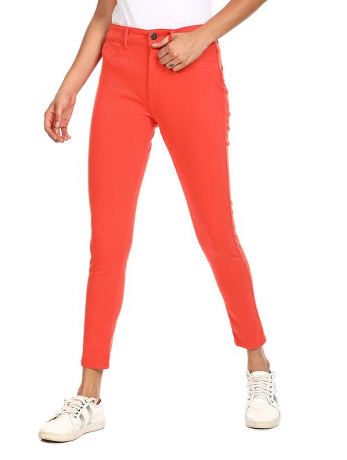 red solid jegging - 18157113 - Very Small Image - 1
