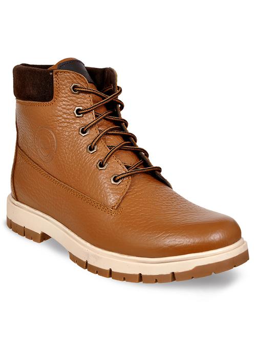 tan leather high ankle boots - 18157872 - Very Small Image - 1