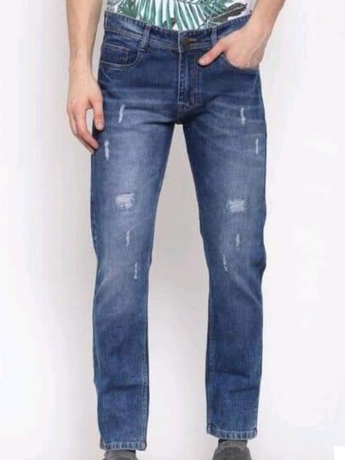 men denim rough jean's blue color  - 18158939 - Very Small Image - 1