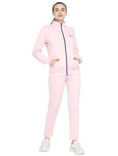pink solid track pant full length set - 18159184 - Very Small Image - 1