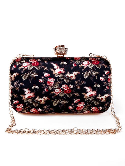 black floral regular clutch - 18163179 - Very Small Image - 1