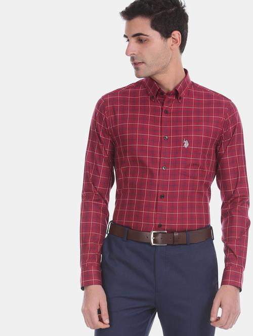 red checkered casual shirt - 18163643 - Very Small Image - 1