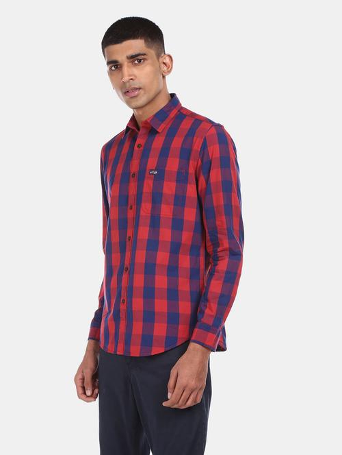 red checkered casual shirt - 18163667 - Very Small Image - 1
