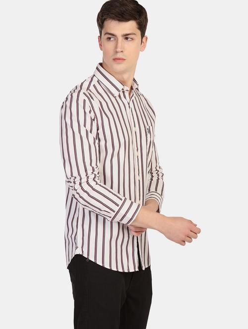 white striped casual shirt - 18163695 - Very Small Image - 1
