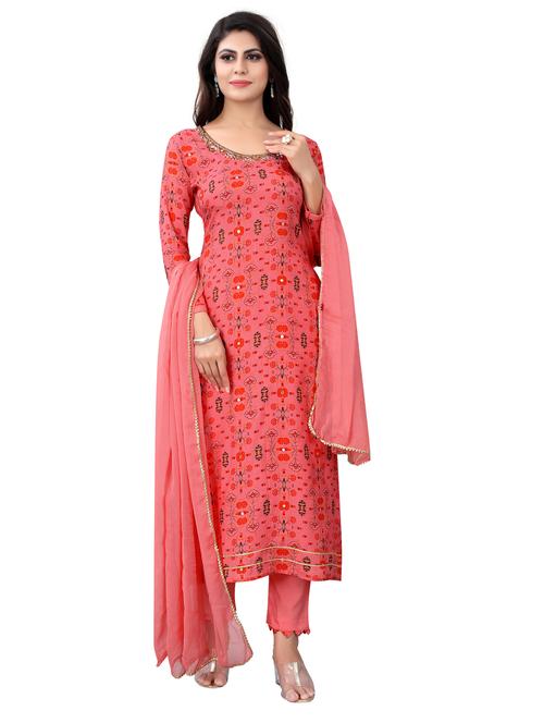 embroidered unstitched suit set - 18165092 - Very Small Image - 1