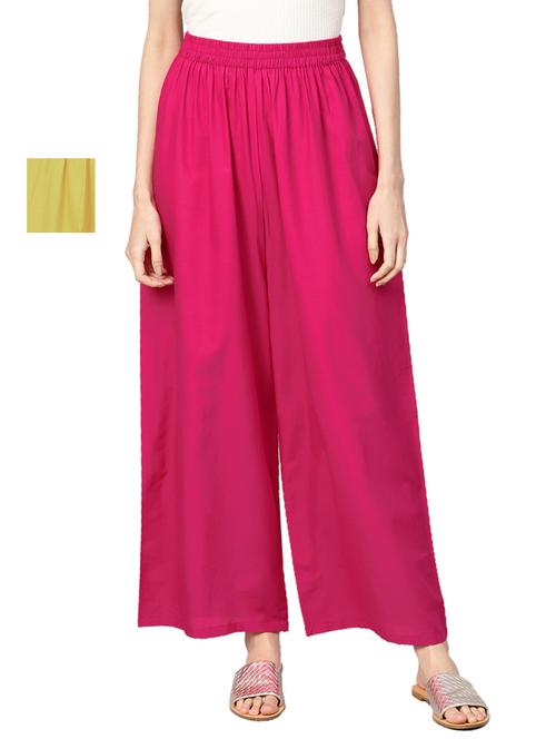 set of 2 solid flared palazzo - 18165118 - Very Small Image - 1