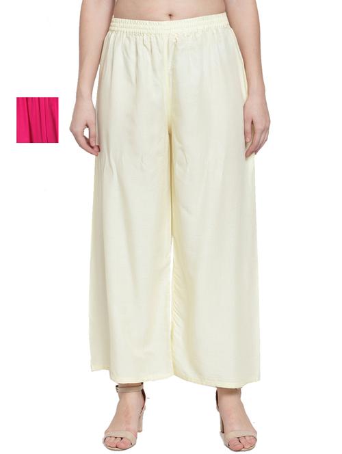 set of 2 solid flared palazzo - 18165136 - Very Small Image - 1