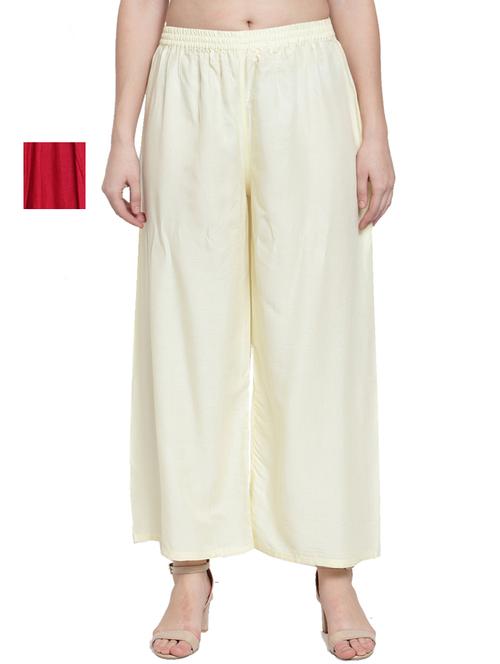 set of 2 solid flared palazzo - 18165137 - Very Small Image - 1