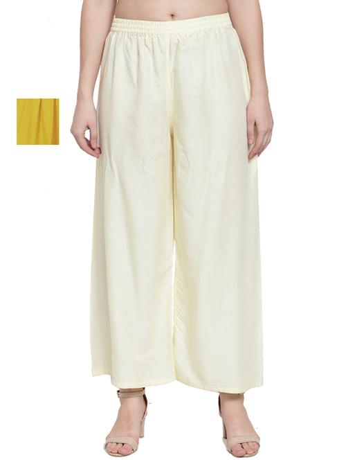 set of 2 solid flared palazzo - 18165138 - Very Small Image - 1