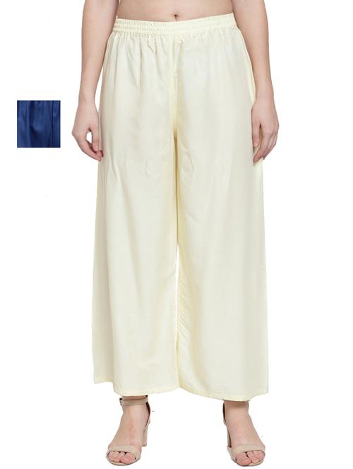 set of 2 solid flared palazzo - 18165139 - Very Small Image - 1