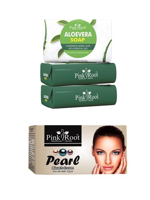 pink root charcoal soap 100gm (pack of 3) with pink root pearl bleach 250gm - 18167443 - Very Small Image - 1
