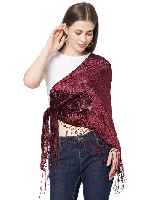 red viscose scarf - 18169306 - Very Small Image - 1