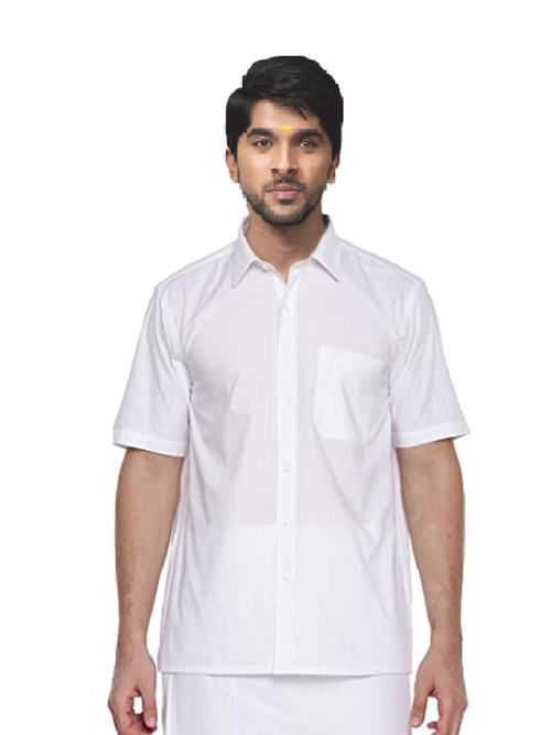 latest men's pure cotton white half  - 18169383 - Very Small Image - 1