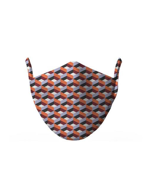 red cotton printed women mask - 18169772 - Very Small Image - 1