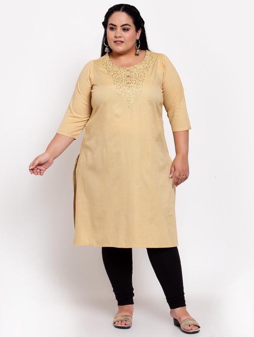 women's straight kurta - 18171226 - Very Small Image - 1