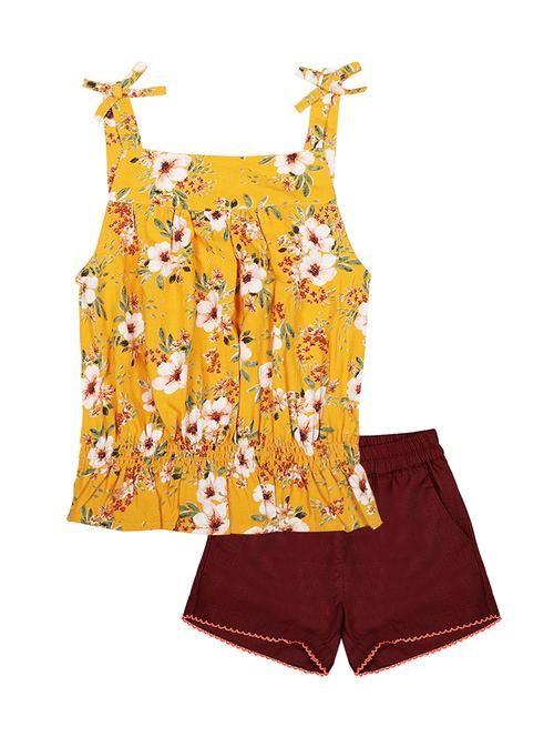yellow printed twin sets  - 18171329 - Very Small Image - 1