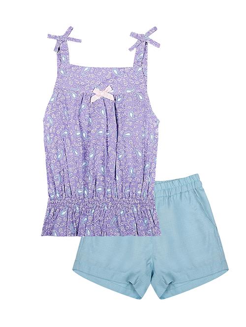 purple printed twin sets  - 18171330 - Very Small Image - 1