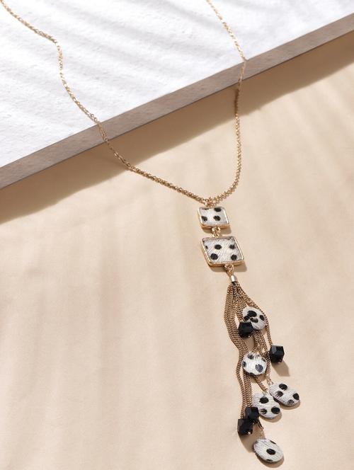 beige metal chain necklace - 18171359 - Very Small Image - 1
