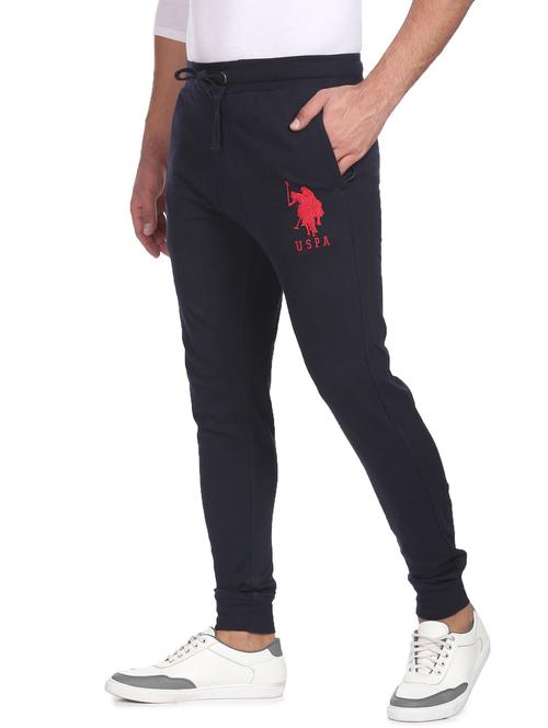 blue cotton blend joggers - 18171859 - Very Small Image - 1
