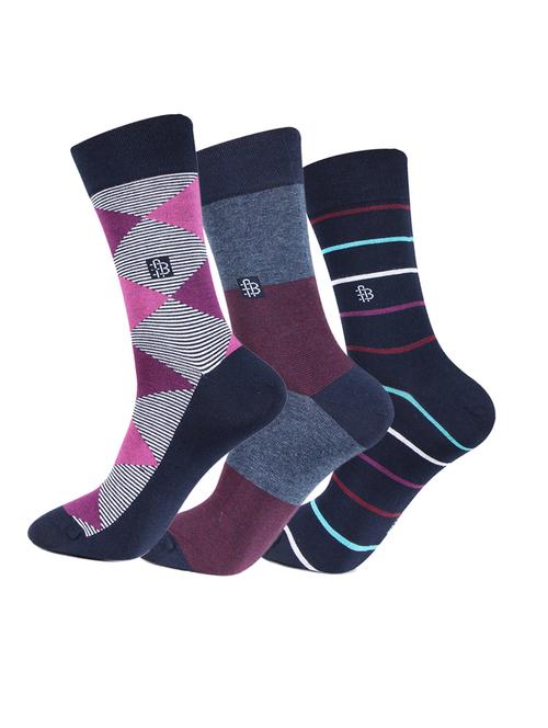 men pack of 3 printed above ankle length socks - 18171959 - Very Small Image - 1