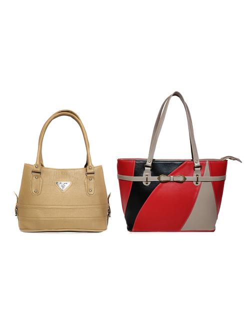 multi colored leatherette (pu) combo handbag - 18172286 - Very Small Image - 1
