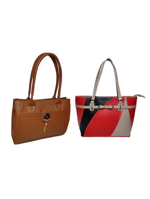Multi Colored Leatherette (pu) Combo Handbag - 18172291 - Very Small Image - 1