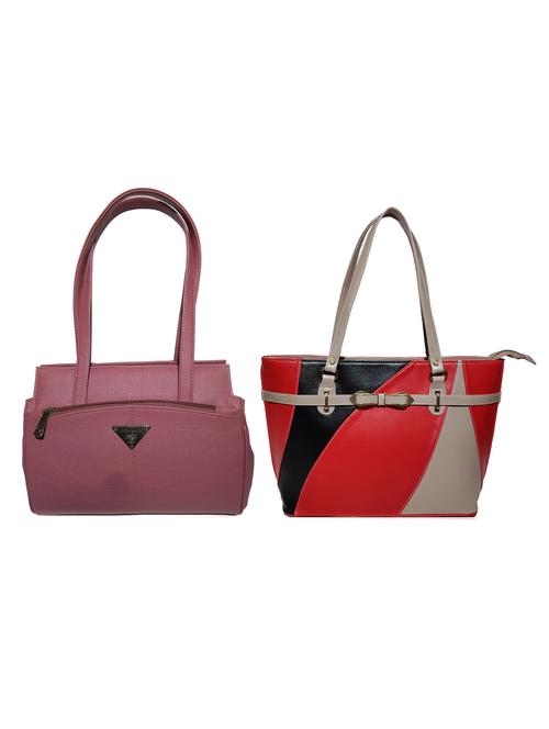 multi colored leatherette (pu) combo handbag - 18172298 - Very Small Image - 1